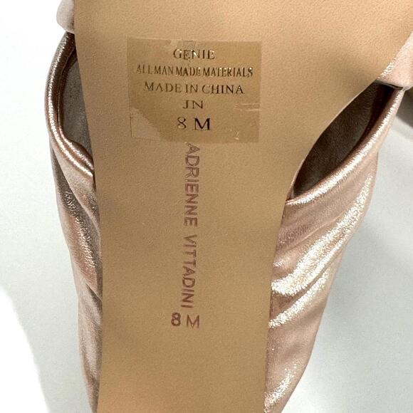 Adrienne Vittadini Women’s Size 8 Champagne Metallic Genie Crossover Sandals - Picture 9 of 10